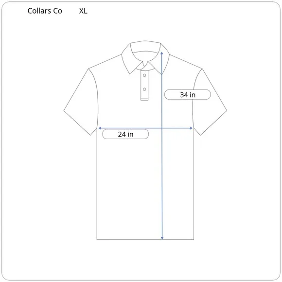 Collars & Co Mens Semi Spread Collar Polo Shirt XL Tall Thin Navy Check Office - Picture 15 of 15